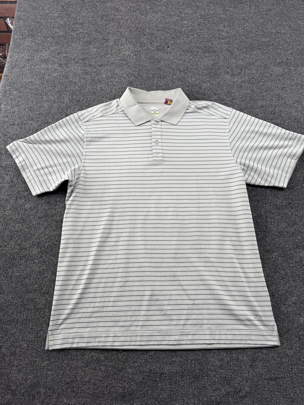 Callaway Polo Shirt Mens XL Gray Striped X Series Golf Performance Jersey